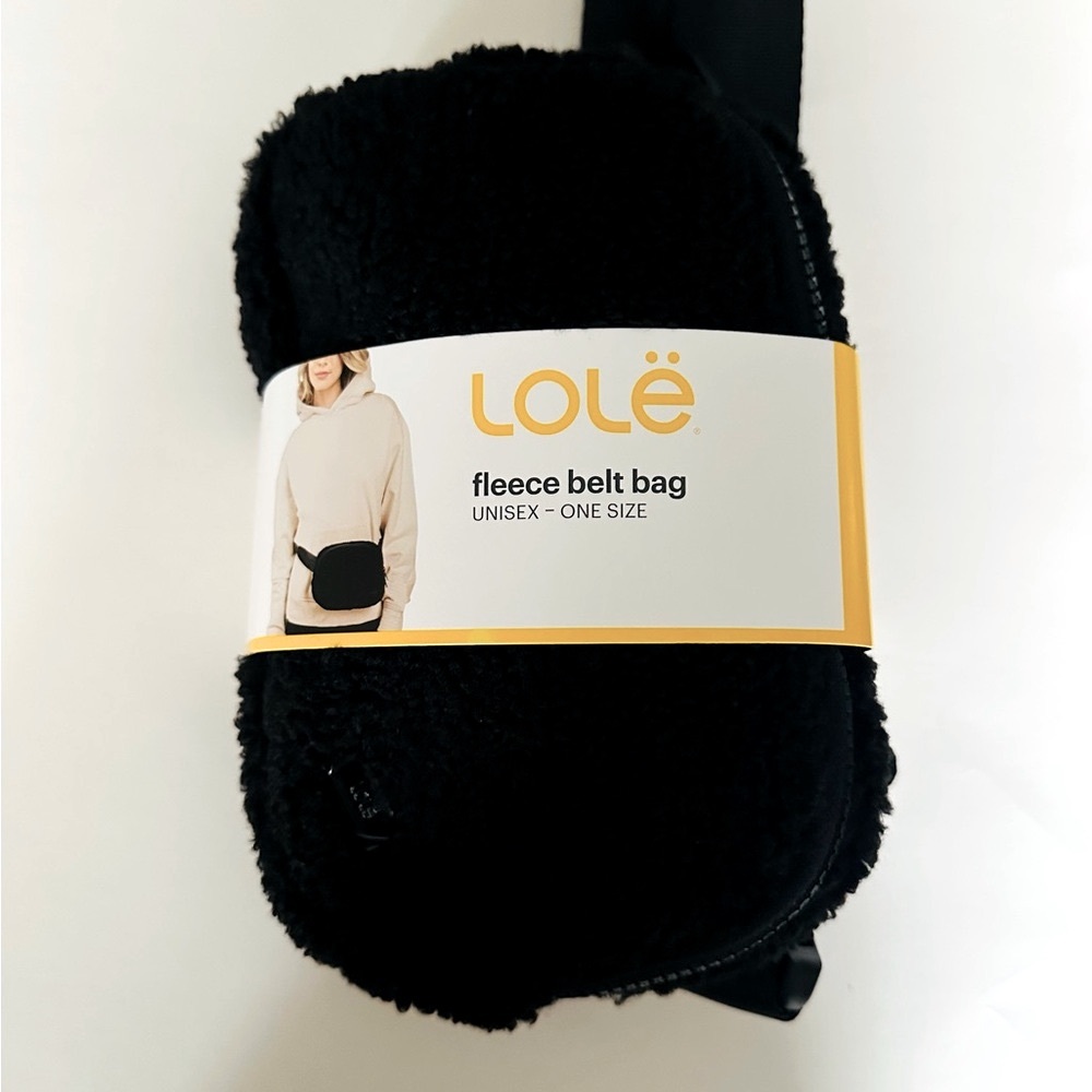 Lole Fleece Black Belt Bag Unisex NWT